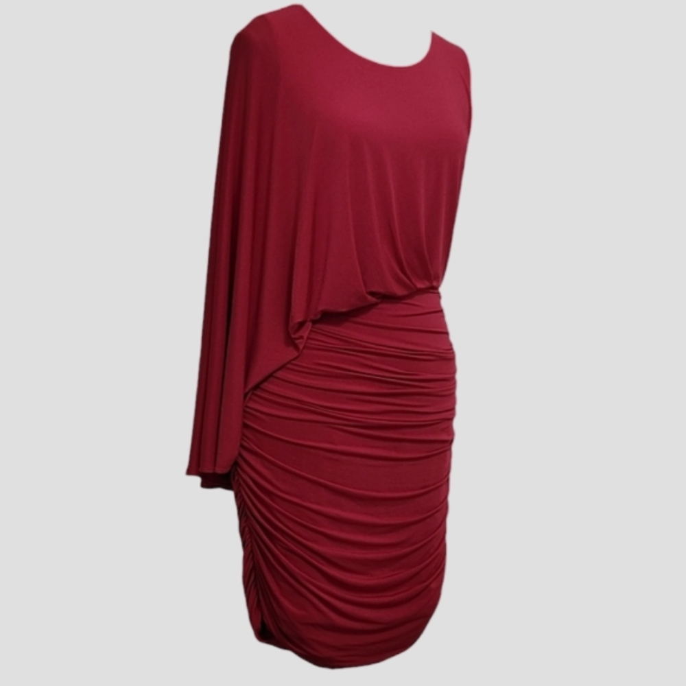 BCBGMaxAzria One Shoulder Sleeve Coctail Dress